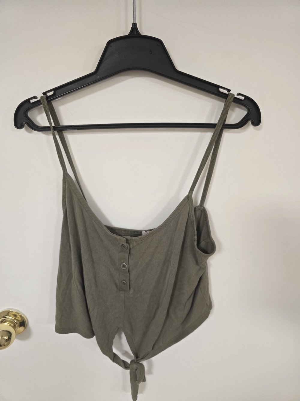 Ardene Olive Tie-Front Camisole Tank